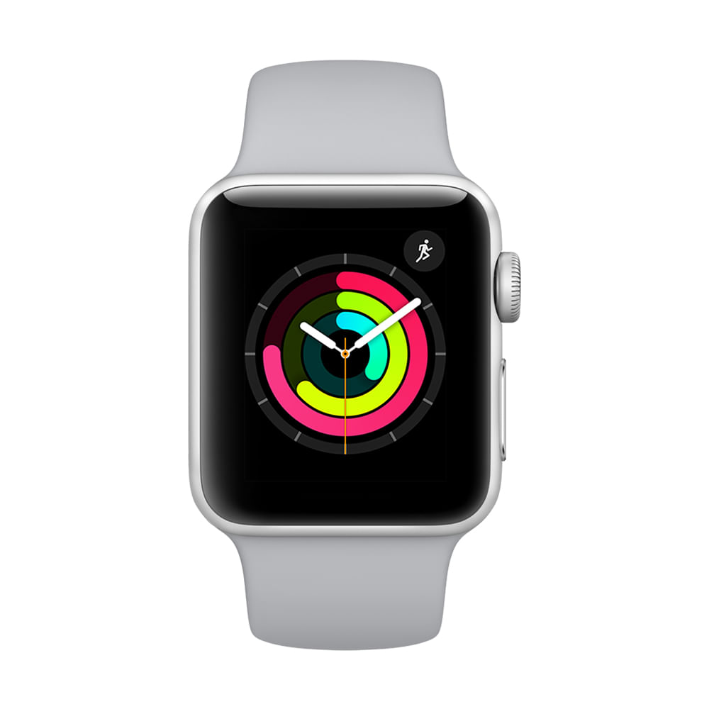 Apple Watch Series 3 (GPS) - 42mm - Caixa prateada de alumínio com pulseira esportiva branca - 1