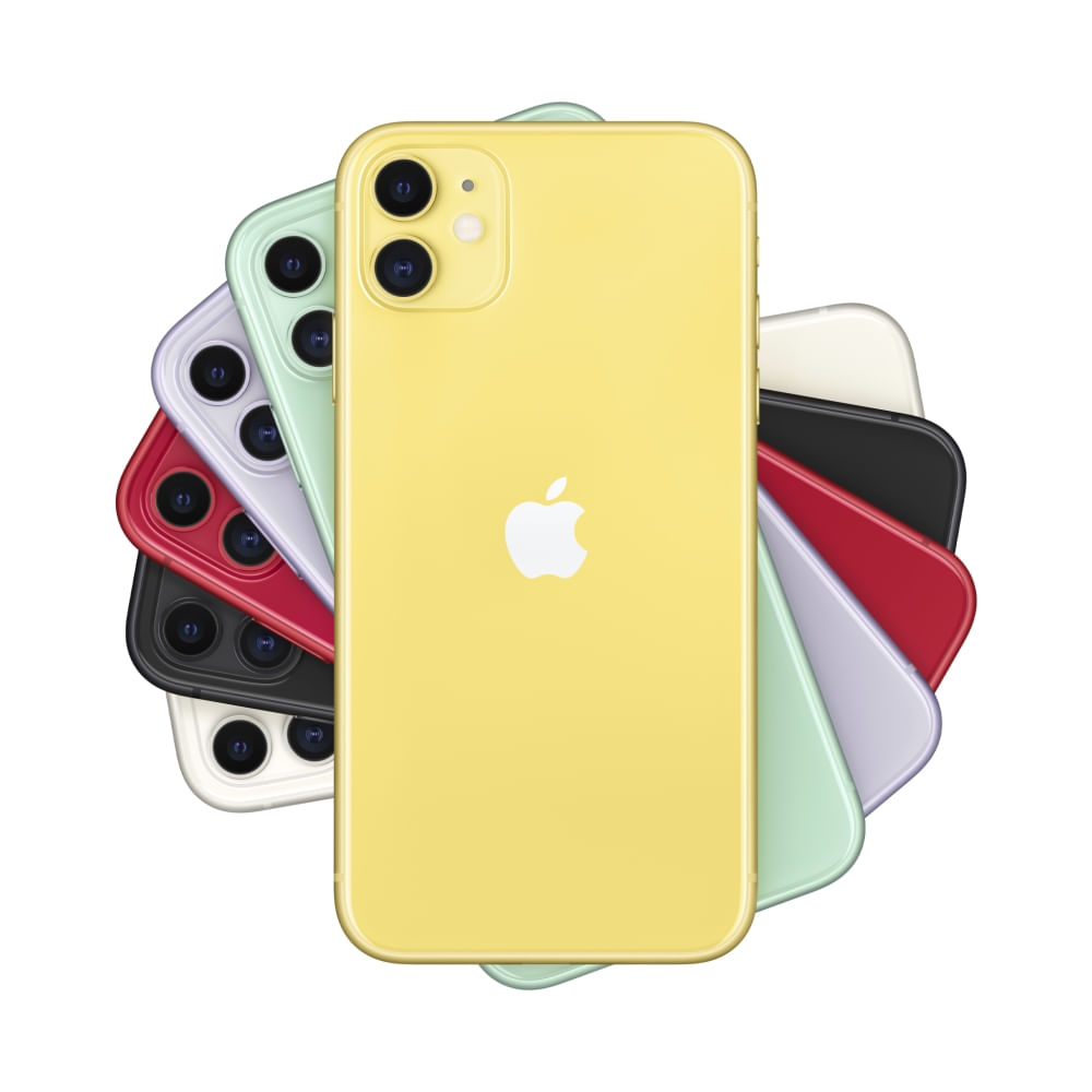 iPhone 11 Apple 128GB Amarelo 4G Tela 6,1" Retina - Câmera Dupla 12MP + Selfie 12MP iOS 13 - 1