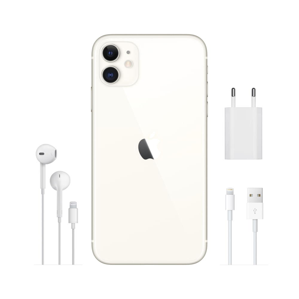 iPhone 11 Apple 64GB Branco, Tela de 6,1”, Câmera Dupla de 12MP, iOS - 5