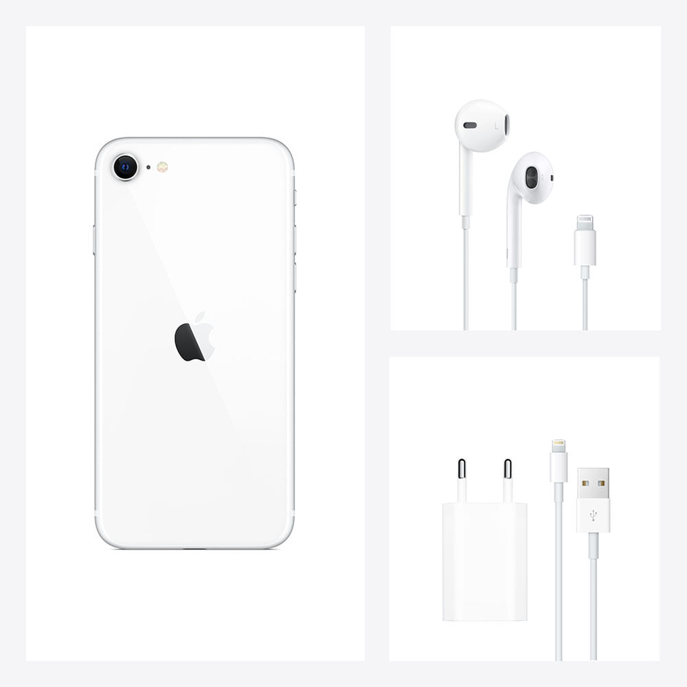 iPhone SE Apple 64GB, Tela 4,7”, iOS 13, Sensor de Impressão Digital, Câmera iSight 12MP, Wi-Fi, 4G, GPS, Bluetooth e NFC – Branco - 4