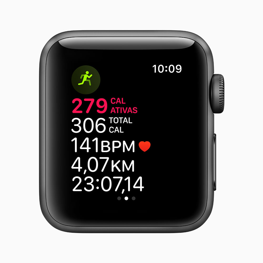 Apple Watch Series 3 (GPS) - 38mm - Caixa cinza-espacial de alumínio com pulseira esportiva preta - 3