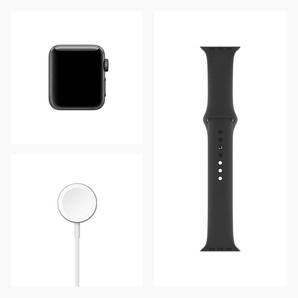 Apple Watch Series 3 (GPS) - 38mm - Caixa cinza-espacial de alumínio com pulseira esportiva preta - 5