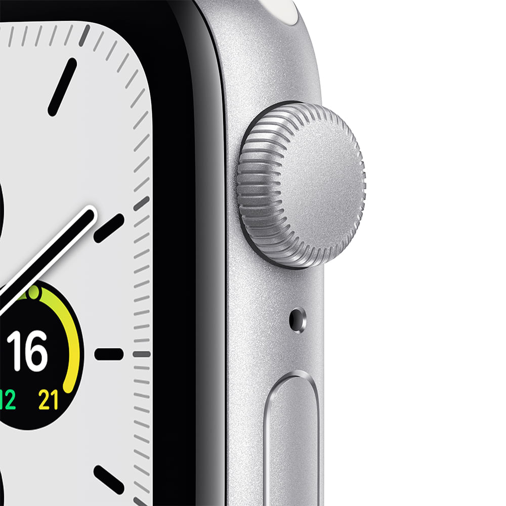 Apple Watch SE 40mm GPS - Caixa prateada de alumínio e pulseira esportiva branco - 1
