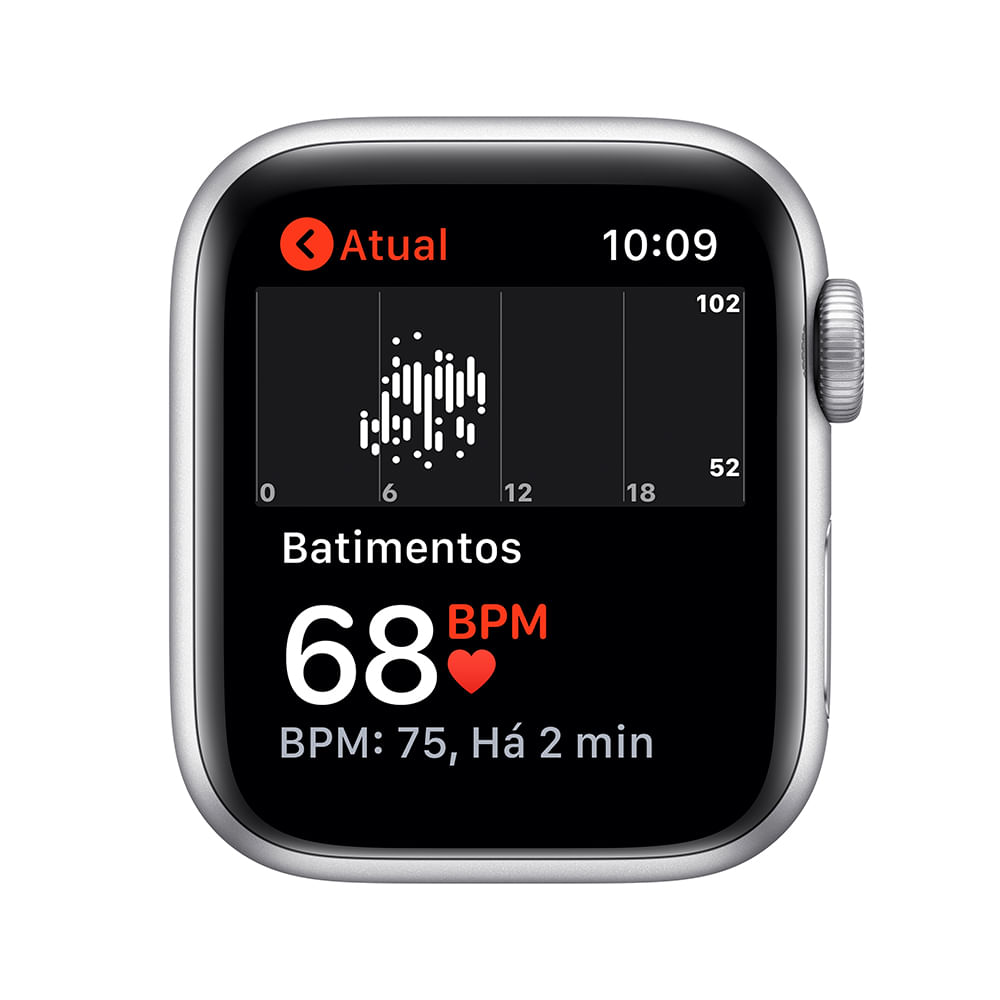 Apple Watch SE 40mm GPS - Caixa prateada de alumínio e pulseira esportiva branco - 3
