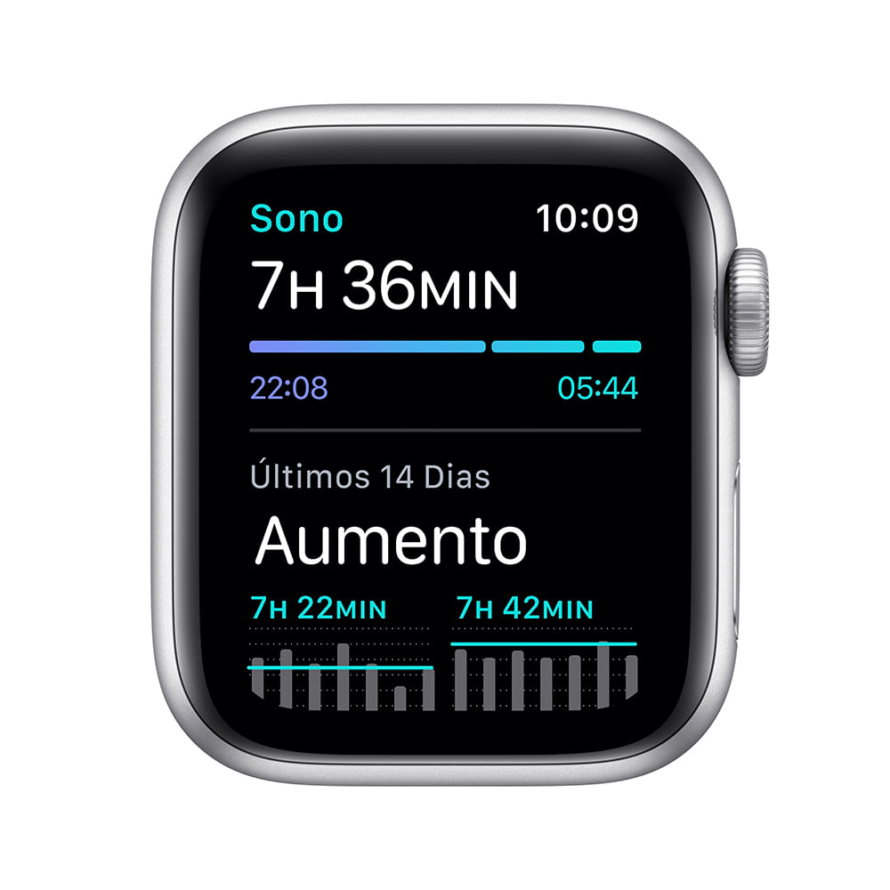 Apple Watch SE 40mm GPS - Caixa prateada de alumínio e pulseira esportiva branco - 4
