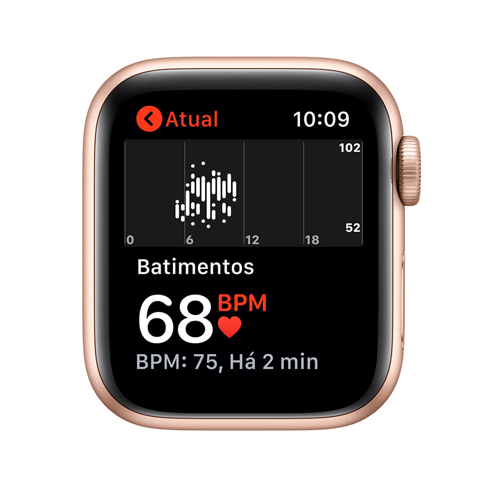 Apple Watch SE 40mm GPS - Caixa dourada e pulseira esportiva areia-rosa - 3