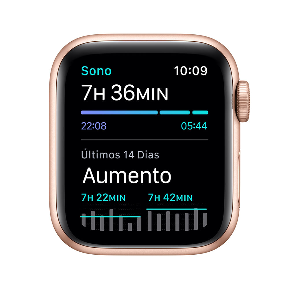 Apple Watch SE 40mm GPS - Caixa dourada e pulseira esportiva areia-rosa - 4