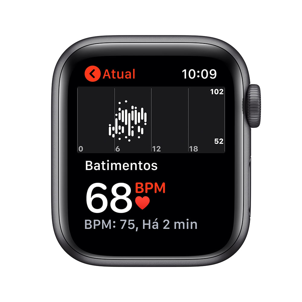 Apple Watch SE 40mm GPS - Caixa cinza-espacial e pulseira esportiva Nike cinza-carvão/preto - 3