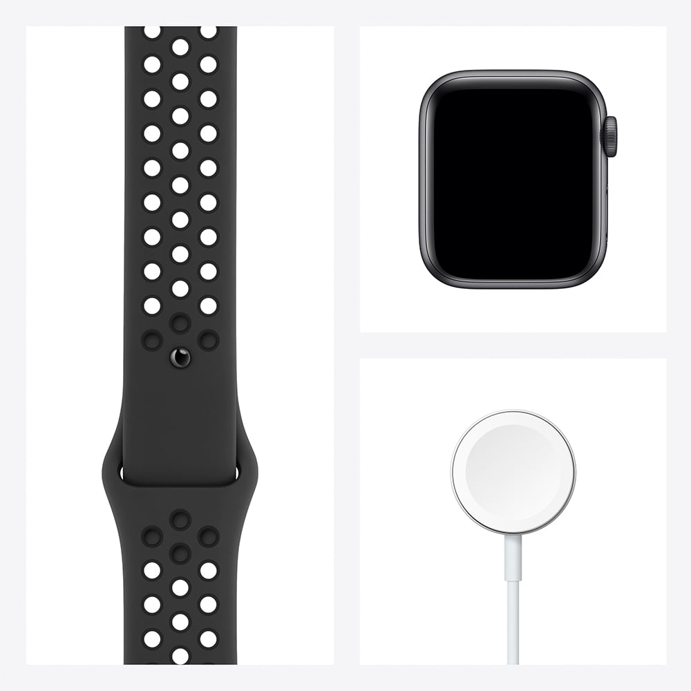 Apple Watch SE 40mm GPS - Caixa cinza-espacial e pulseira esportiva Nike cinza-carvão/preto - 7