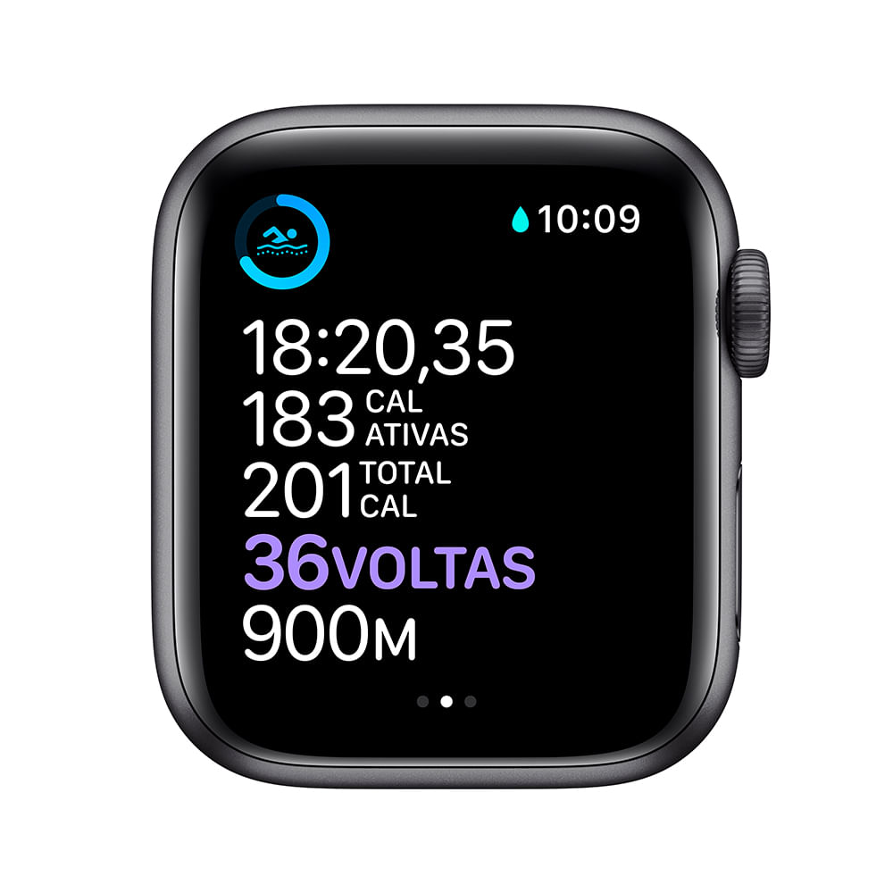 Apple Watch Series 6 (GPS) 40mm caixa cinza-espacial de alumínio com pulseira esportiva preta - 3