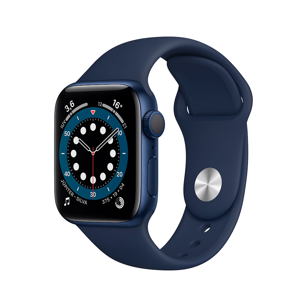 Apple Watch Series 6 (GPS) 40mm caixa azul de alumínio com pulseira esportiva marinho-escuro - 0