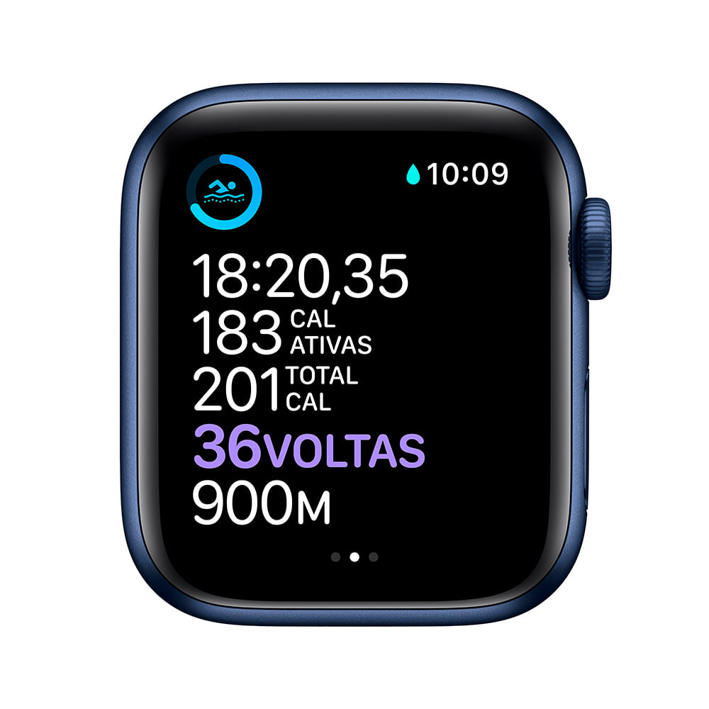 Apple Watch Series 6 (GPS) 40mm caixa azul de alumínio com pulseira esportiva marinho-escuro - 3