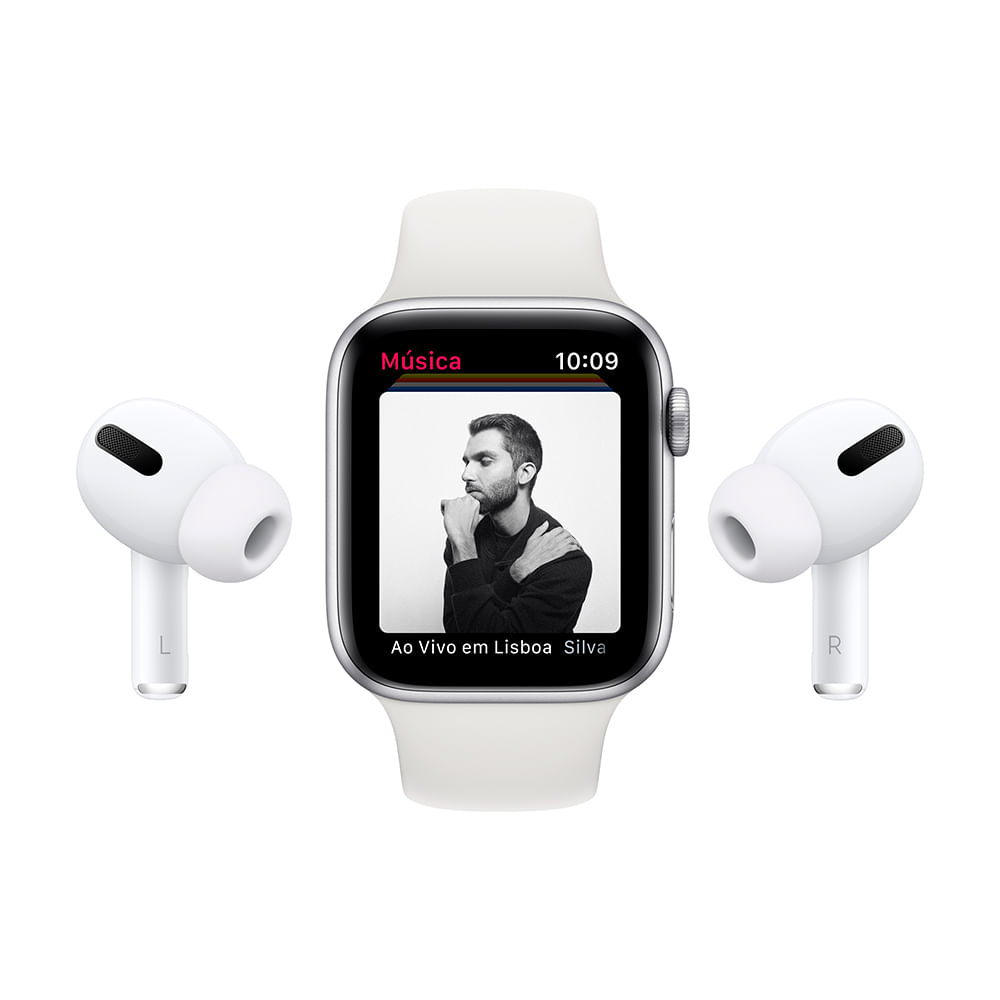 Apple Watch Series 6 (GPS) 40mm caixa prateada de alumínio com pulseira esportiva branca - 7