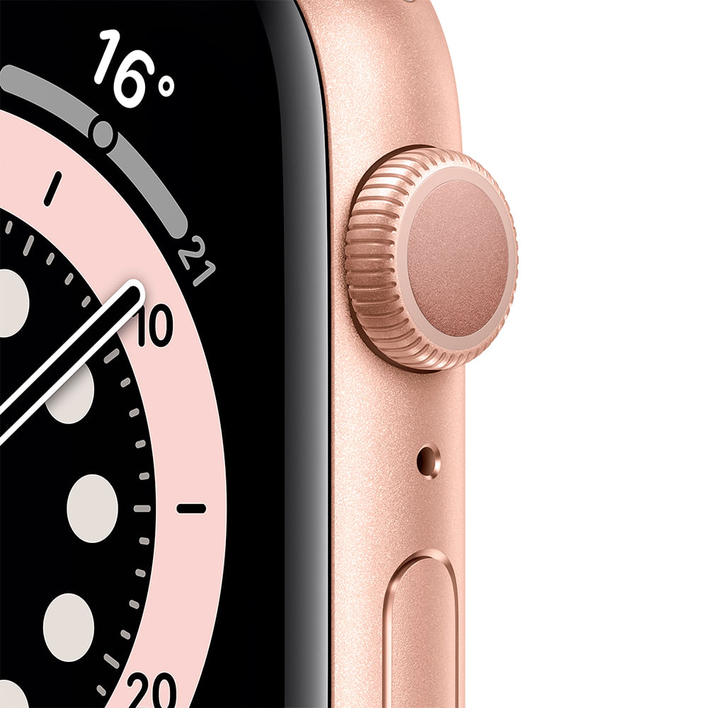 Apple Watch Series 6 44mm GPS - Caixa dourada e pulseira areia-rosa esportiva - 1