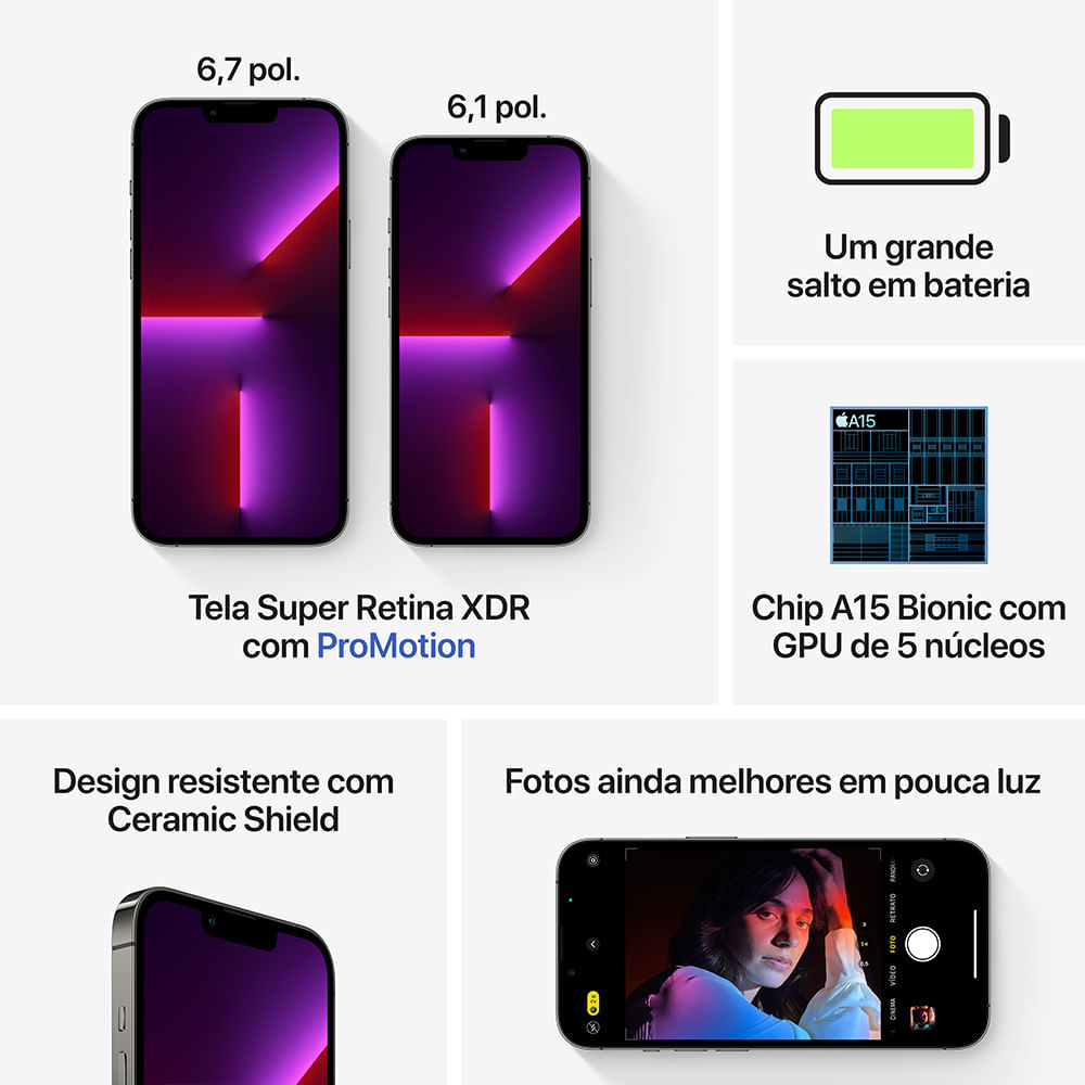 Apple iPhone 13 Pro (128GB) - Grafite - 6